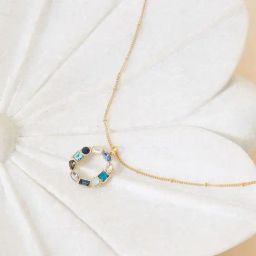 Accessorize London Blue Eclectic Stone Circle Pendant Necklace-image-40
