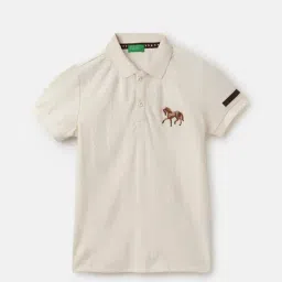 United Colors of Benetton Kids Blue Cotton Embroidered Polo T-Shirt-picture-15