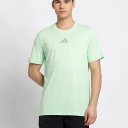 Adidas Green Cotton Regular Fit Printed Sports T-Shirt-picture-36