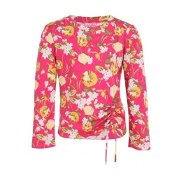 Cutecumber Kids Pink Floral T-Shirt-image-80