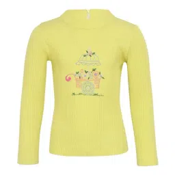 Cutecumber Kids Green Self Pattern Top-image-25