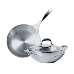 Meyer Select Silver Stainless Steel with Interchangeable Lid Cookware Set of - 3-29
