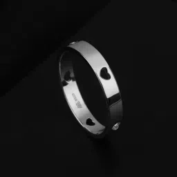 Praavy 92.5 Sterling Silver Hollow Heart Ring for Women-11