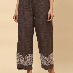 Biba Brown Printed Palazzos-image-14