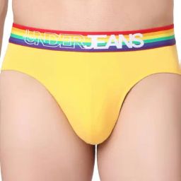 UnderJeans by Spykar Yellow Regular Fit Briefs-picture-48
