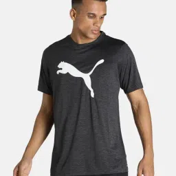 Puma Grey Regular Fit Printed T-Shirt-image-24