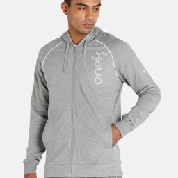 Puma VK Grey Cotton Regular Fit Printed Hooded Sweatshirt-image-8