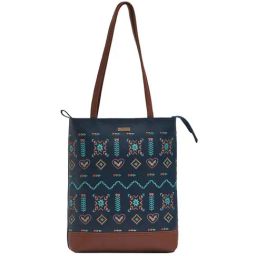 Chumbak Blue Printed Medium Tote Handbag-image-8