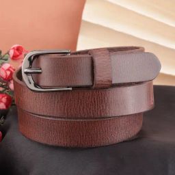 Aditi Wasan CORE 24 Brown Leather Textured Casual Belt for Women-image-12