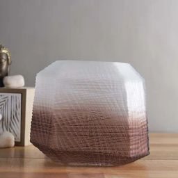 Tayhaa Maroon & White Glass Bud Vase-image-52