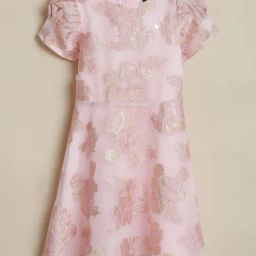 Allen Solly Girls Pink Polyester Regular Fit Textured Dress-picture-13