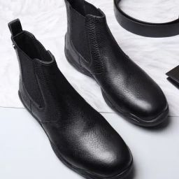 EZOK Men's Black Chelsea Boots-image-96