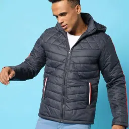 Campus Sutra Navy Regular Fit Striped Jacket-image-13