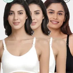 Inner Sense Black & White Full Coverage Maternity Bra - Pack of 3-picture-33