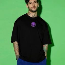 Bewakoof Jet Black Cotton Relaxed Fit Printed T-Shirt-picture-11