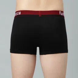 Van Heusen Sport Regular Fit Plush Back Elasticized Waistband Double Layer Gusset Trunks - Black image 2