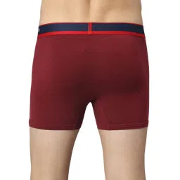Van Heusen Sport Regular Fit Jaspe Textured Double Layer Gusset Solid Trunks - Deep Red Jaspe image 2
