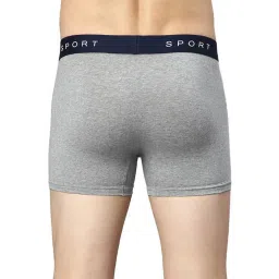 Van Heusen Sport Regular Fit Plush Back Elasticized Waistband Double Layer Gusset Trunks - Grey image 2