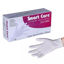 Smart Care Latex Examination Gloves, White Color S Size, G-1S (Pack of 100 Piece)-image-95