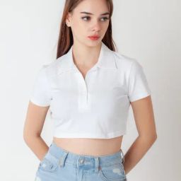 Zink London White Cotton Crop Top-image-99