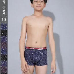 Dollar Bigboss Boys Multicolor Printed Trunks (Pack Of 10)-image-19