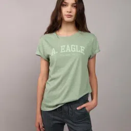 American Eagle Outfitters Green Cotton Printed T-Shirt-image-46