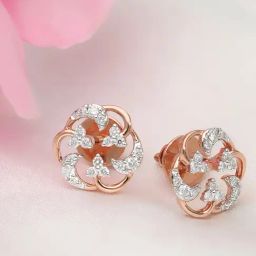 Malabar Gold and Diamonds 18k Rose Gold Drop Earrings-30