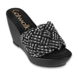 Catwalk Women's Black Casual Wedges-picture-10