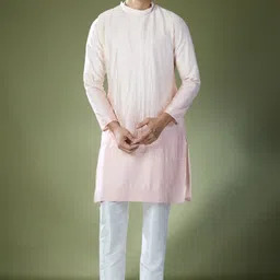 RNG Safawala Men Regular Thread Work Dupion Silk Kurta with Trousers-picture-52