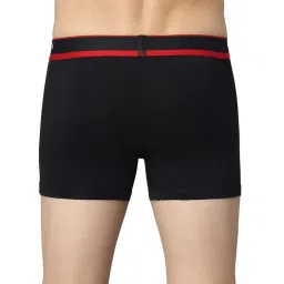 Van Heusen Sport Regular Fit Jaspe Textured Double Layer Gusset Solid Trunks - Pure Black image 2