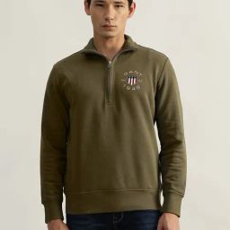 Gant Green Regular Fit Printed Sweatshirt-image-94