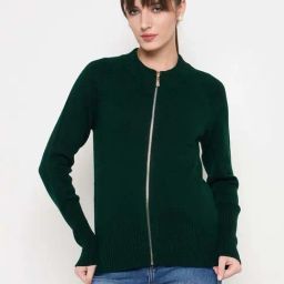 MADAME Green Plain Sewater-image-85