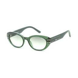 Irus Green Oval Sunglasses For Women-33