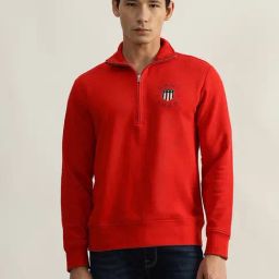 Gant Red Regular Fit Printed Sweatshirt-10