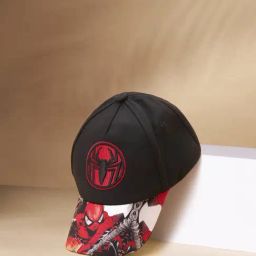 Pantaloons Junior Red & Black Cotton Baseball Cap-image-90