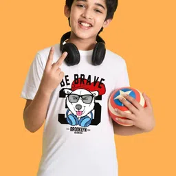 NUSYL Boys Graphic Printed Round Neck Cotton T-shirt-image-72