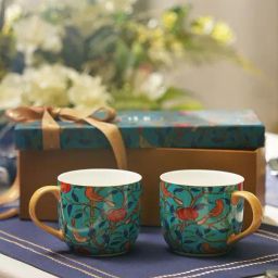 Pure Home and Living Teal Bone China Coffee Mugs (350ml) - Set of 2-image-66