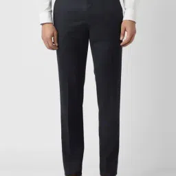 Van Heusen Navy Slim Fit Trousers-image-25