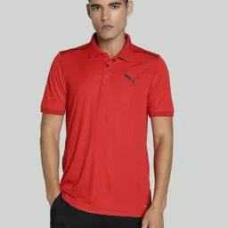 Puma Red Regular Fit Sports Polo-image-68