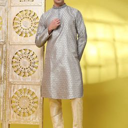 SKAVIJ Men Regular Kurta with Pyjamas-image-21