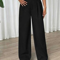 BROADSTAR Women Smart Loose Fit High-Rise Easy Wash Trousers-image-15