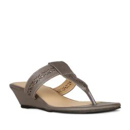 Bata Women's Grey T-Strap Sandals-image-45