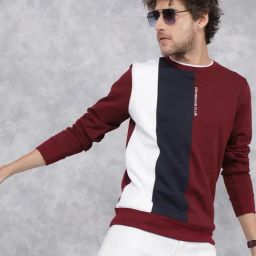 Crimsoune Club Wine Slim Fit Printed Sweatshirt-picture-12