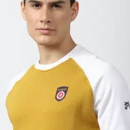 Academy By Van Heusen Yellow Slim Fit Colour Block SweatShirt image 4