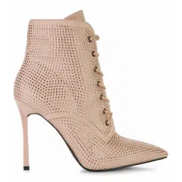 London Rag Women's Beige Stiletto Booties-image-60