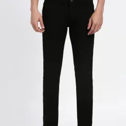 Peter England Black Cotton Skinny Fit Jeans-picture-6