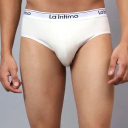 La Intimo White Comfort Fit Briefs-image-76