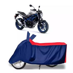 Auto Pearl Two Wheeler Cover with Bag for Suzuki SV 650 BS6, Red & Blue-image-84