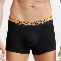 Jockey FP03 Jade Black Super Combed Cotton Rib Trunks with Ultrasoft Waistband-picture-32