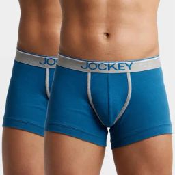 Jockey 8015 Maroon Super Combed Cotton Rib Trunks with Ultrasoft Waistband - Pack of 2-picture-40